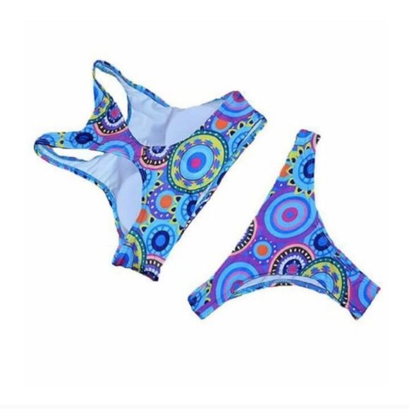 New trendy multi color brazilian Swimsuit - Picture 4 of 4
